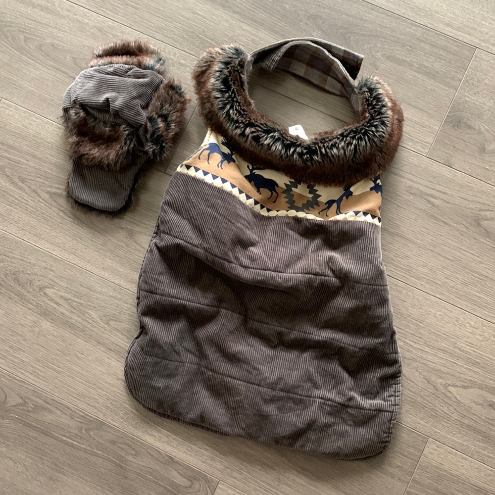 Dog jacket and trapper hat size Large